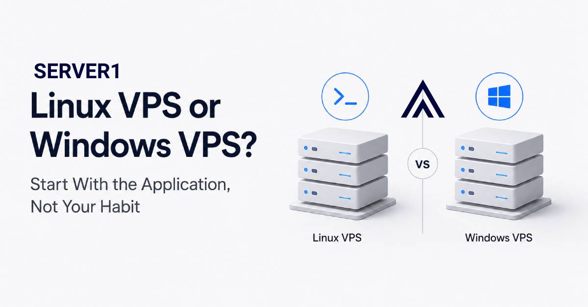 Linux VPS თუ Windows VPS? დაიწყეთ პროგრამიდან და არა ჩვევიდან